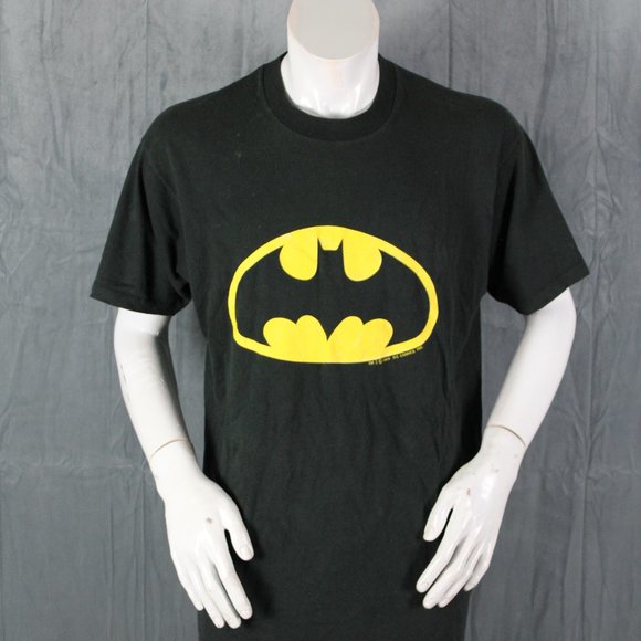 Vintage Batman Shirt - Early 1990s Classic Logo by Novel Teez - Men's XL - Picture 1 of 9
